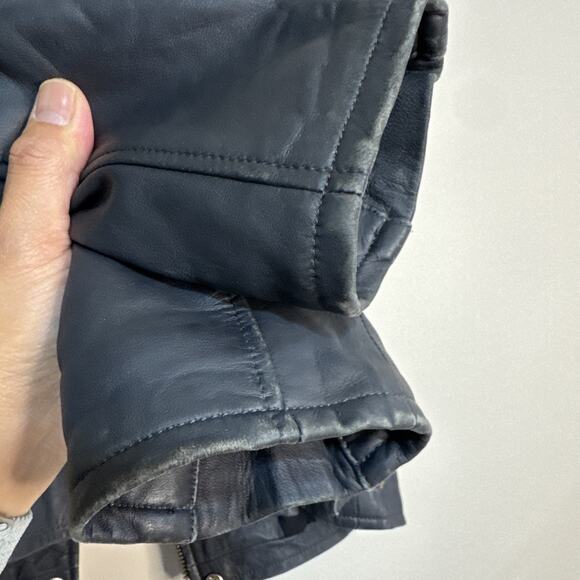 IRO Newhan Dark Gray Lamb Leather Biker Moto Jacket Size 38 US 6 Retail $1345 - Picture 10 of 16